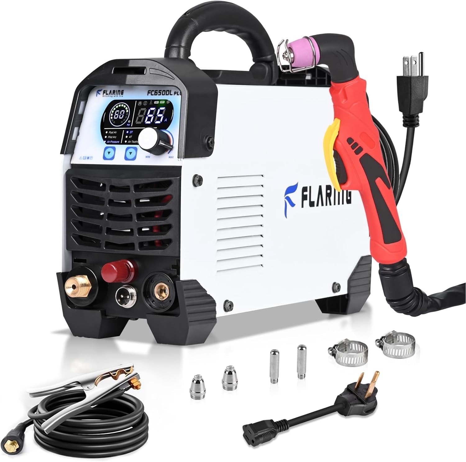 FLARING Plasma Cutter,65Amp Non-Touch Pilot Arc Plasma Cutter Machine 120V/240V
