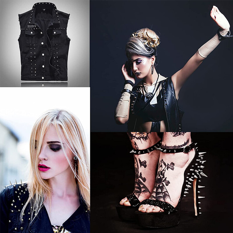 26mm Punk Cone Metal Spikes Rivets Studs Screw Back for Clothing Jacket Leather