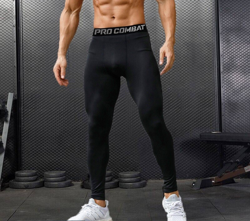 Men Compression Pants Thermal Tight Base Under Layer Workout Leggings Gym Sports