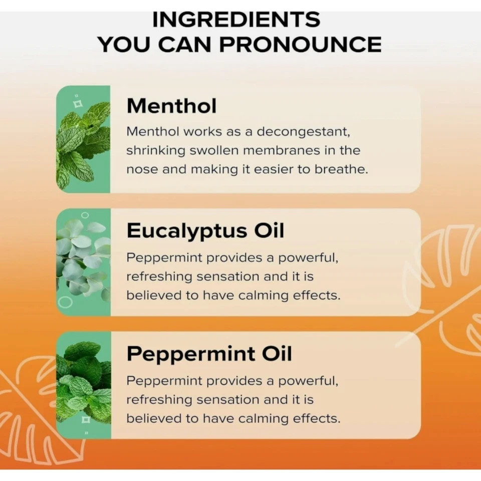 GENUINE BoomBoom Nasal Stick Assorted (4 Pack) Boosts Focus Enhances Breathing