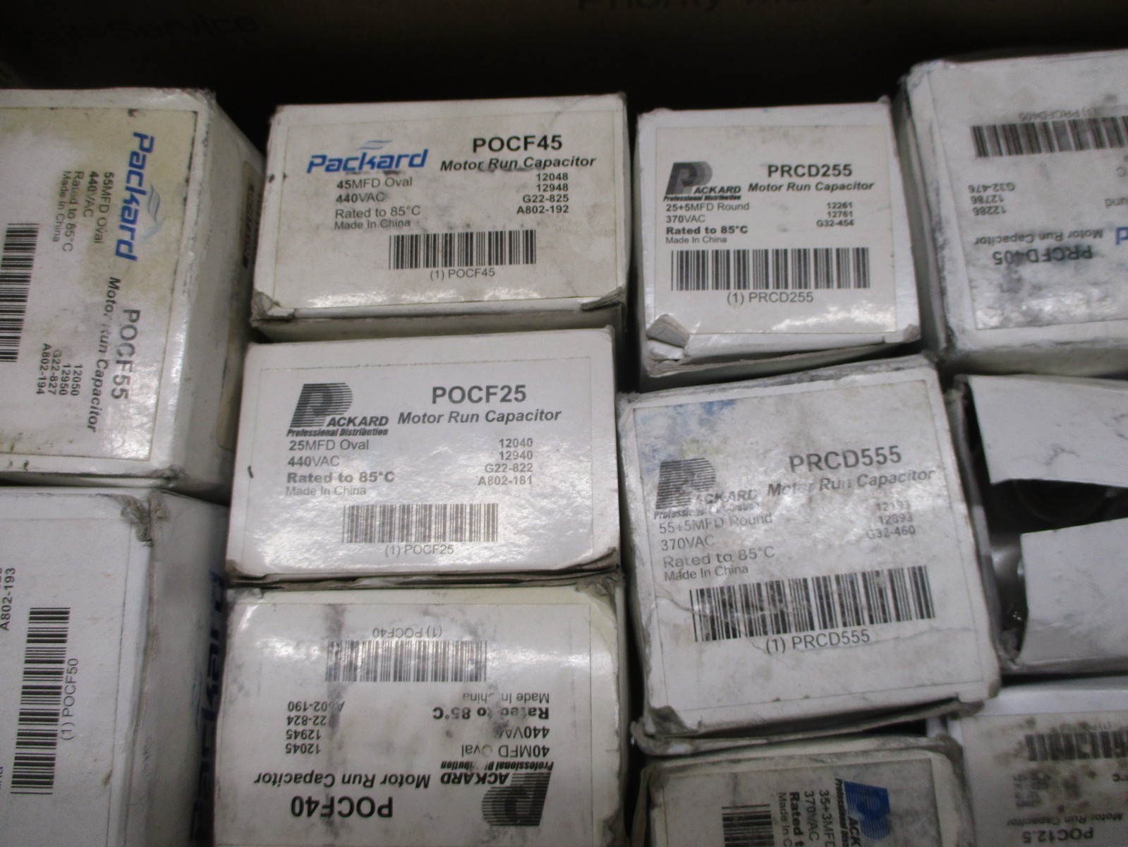 LOT OF 29 NOS PACKARD MOTOR RUN CAPACITORS PRCFD405 POCF40 POC4 HVAC