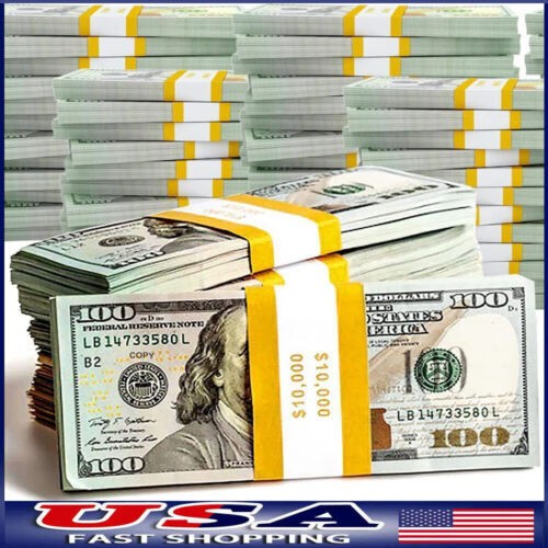 1000pcs(100K) money props toy play fake bills for video, Learning Education Toys
