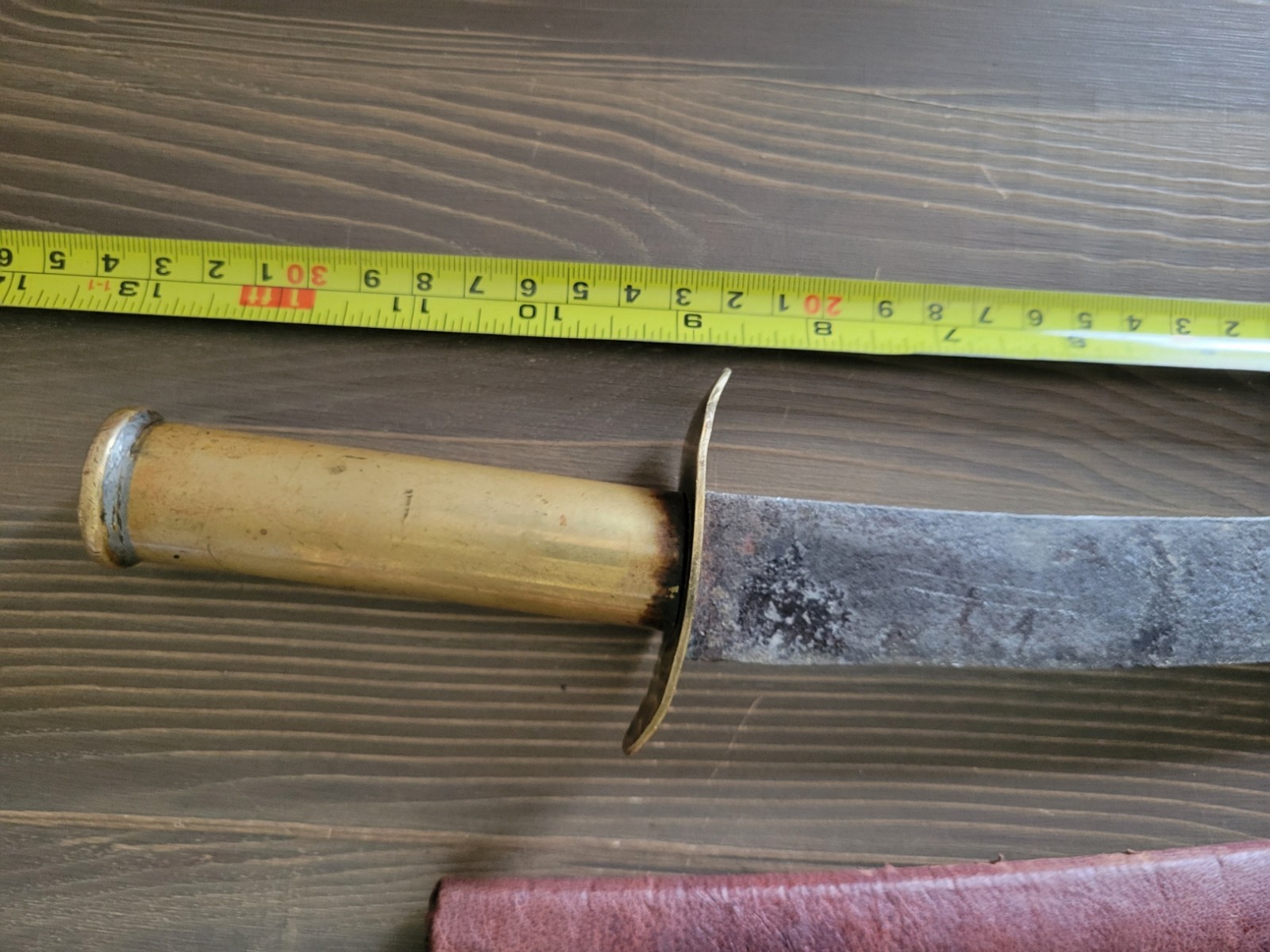 Civil War Brass Handle Bowie Fighting Knife Used Free Shipping