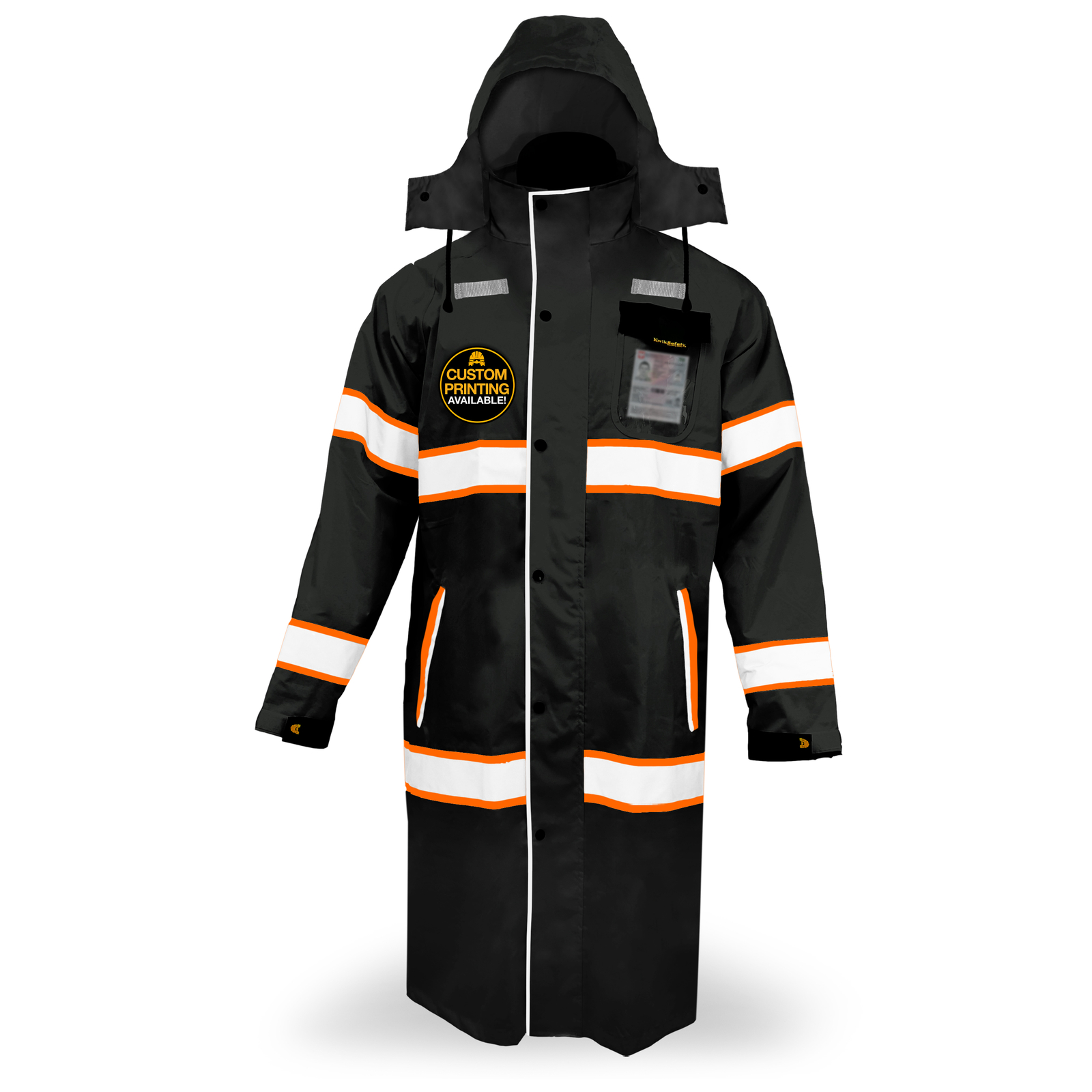 KwikSafety BLACK TORRENT TRENCH Safety Jacket