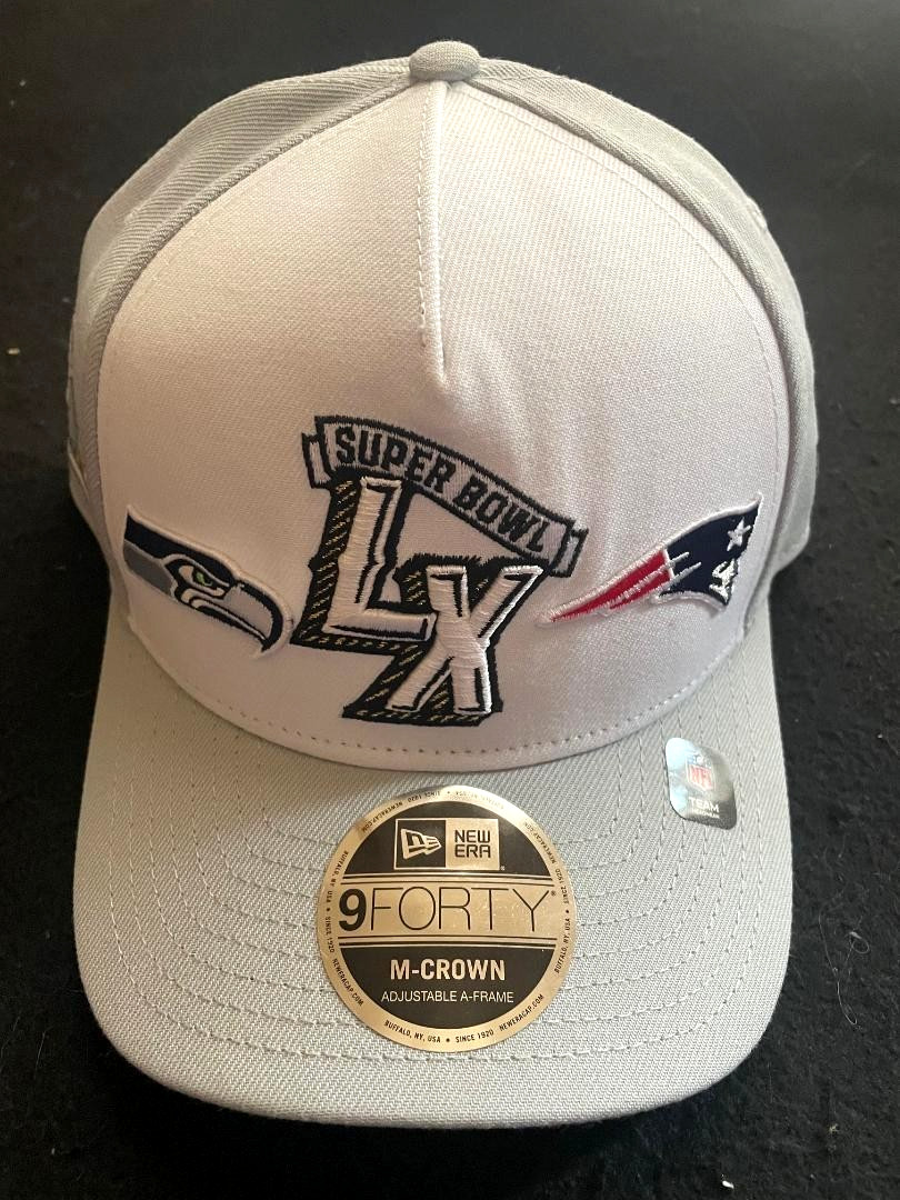 2026 NFL Super Bowl 60 Dueling Team Logos Seattle Patriots 9Forty by New Era