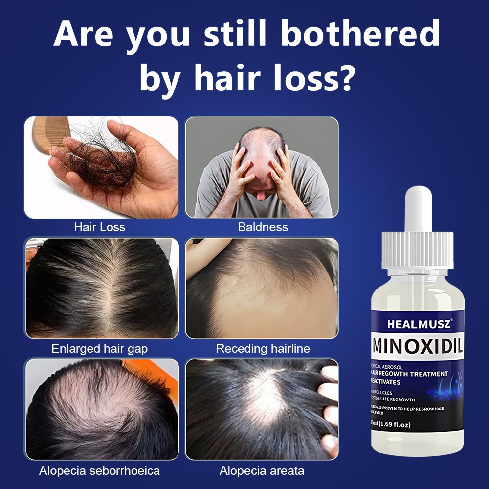 2 Pack Minoxidil 5% Extra Strength Men Hair Regrowth Treatment 2 Month Supply