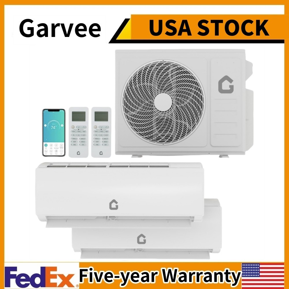 20000BTU Dual Zone 20 SEER2 230V 9K + 9K Ductless Mini Split Air Conditioner