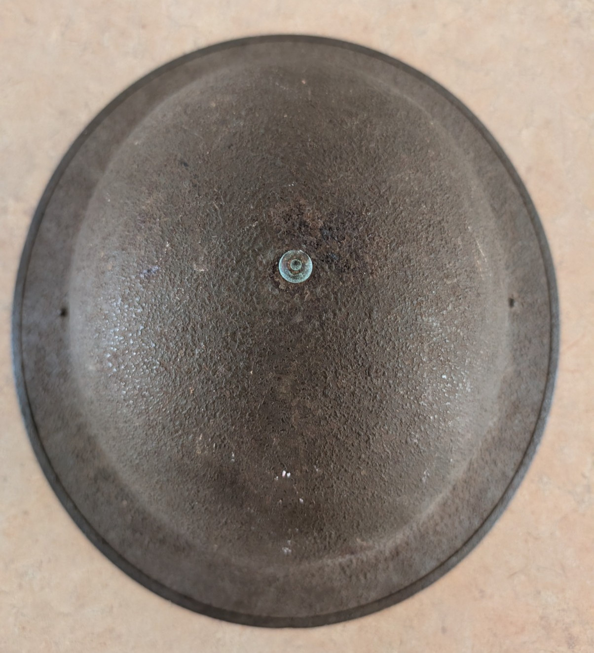 WW2 M1917A1 KELLY Helmet with Leather Liner Chin Strap Skull Pad 1930s 8C