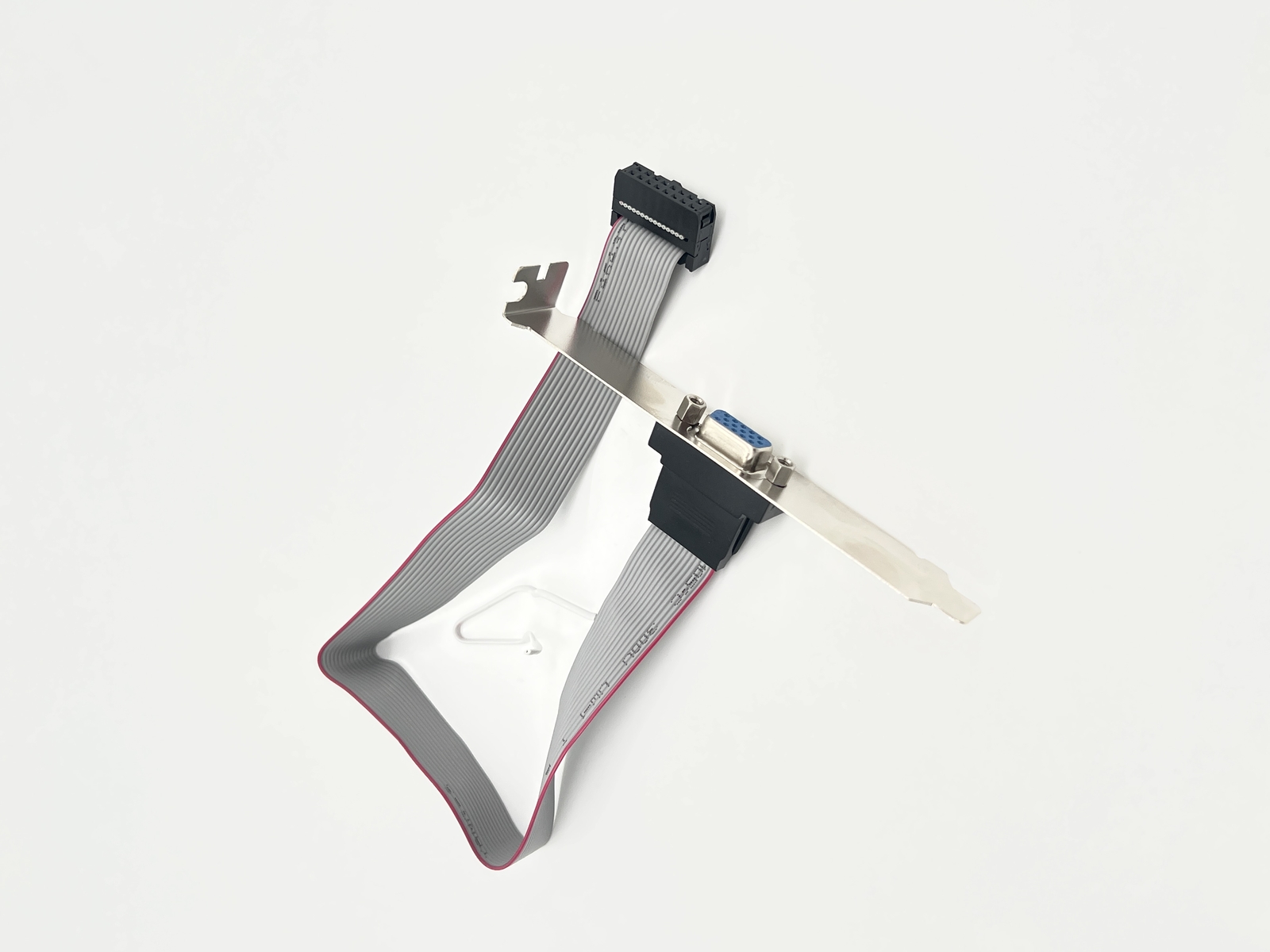 VGA Port HD15F Adapter to IDC16 12 Inch with Bracket Ribbon Cable Connector