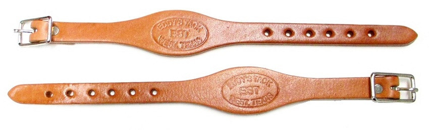 Premium Stamped Stirrup Hobbles Light Oiled Russet Leather Eddys Tack