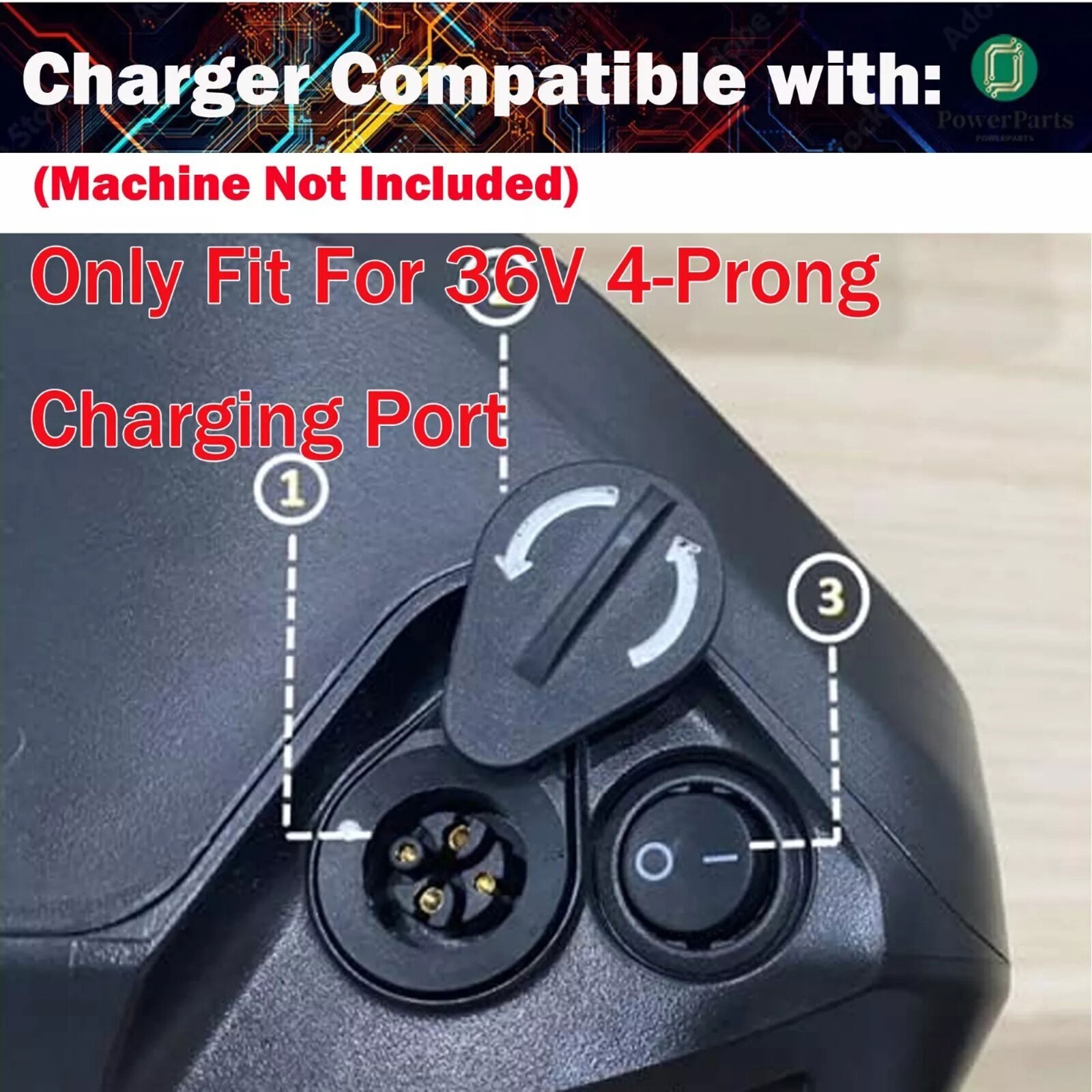 42V 4-Pin AC/DC Adapter Charger For Active E-Hybrid Hittroad Safari 36V eBike