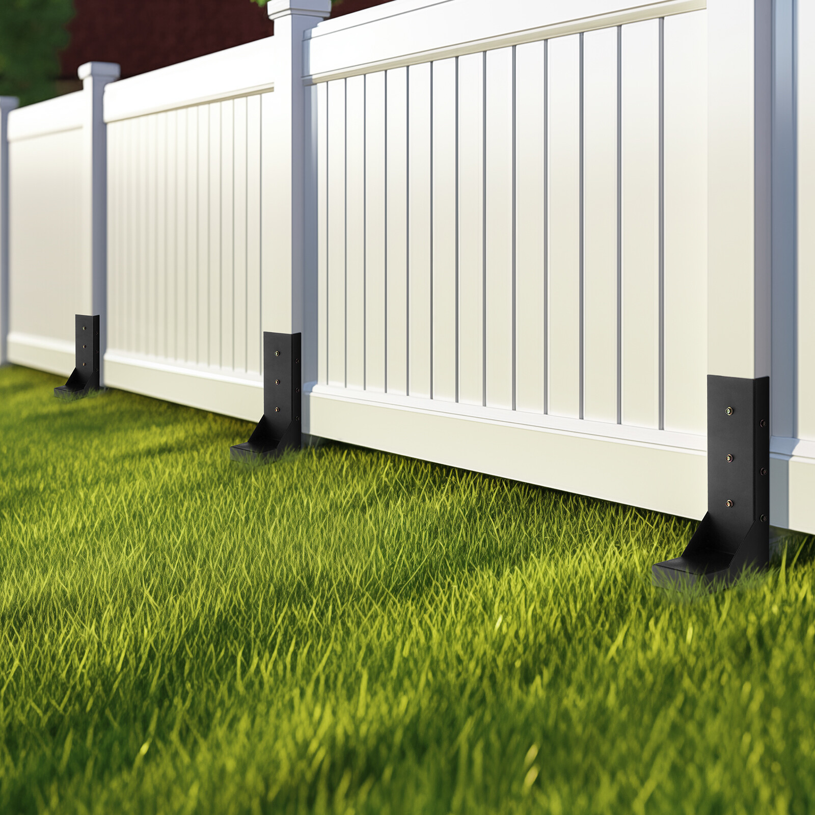 VEVOR 4-Pack Fence Post Anchor Repair Kit Inner 3.5 x3.5 Inches Support Stakes