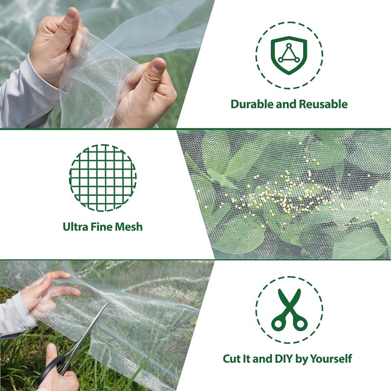 20-150ft Mosquito Garden Bug Insect Netting Barrier Bird Net Plant Protect Mesh