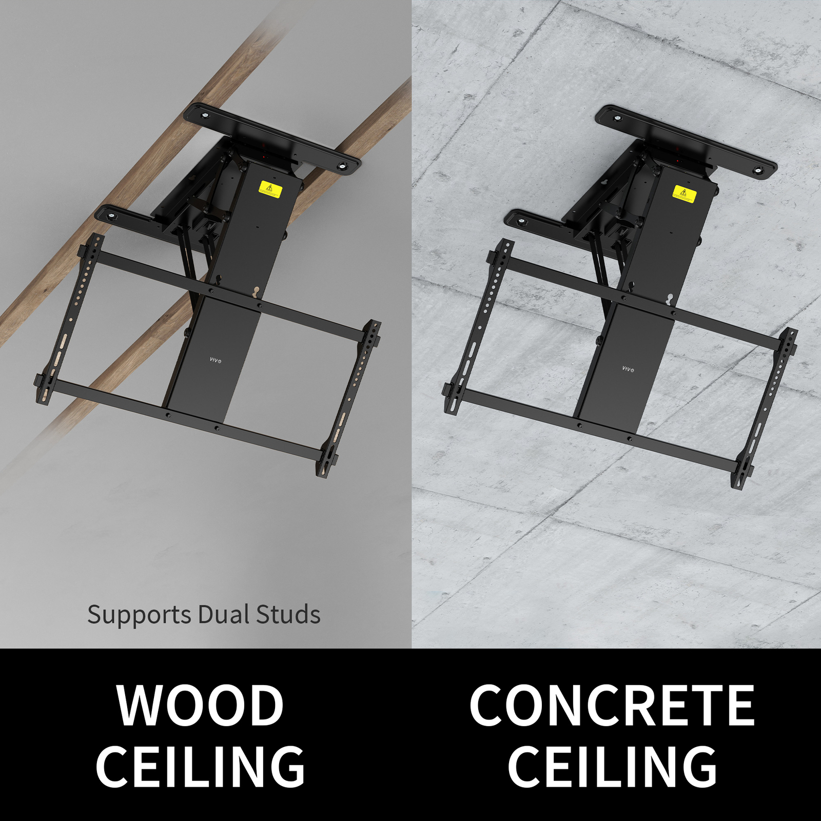 VIVO Motorized Flip Down Pitched Roof Ceiling TV Mount for 40" to 85" Screen