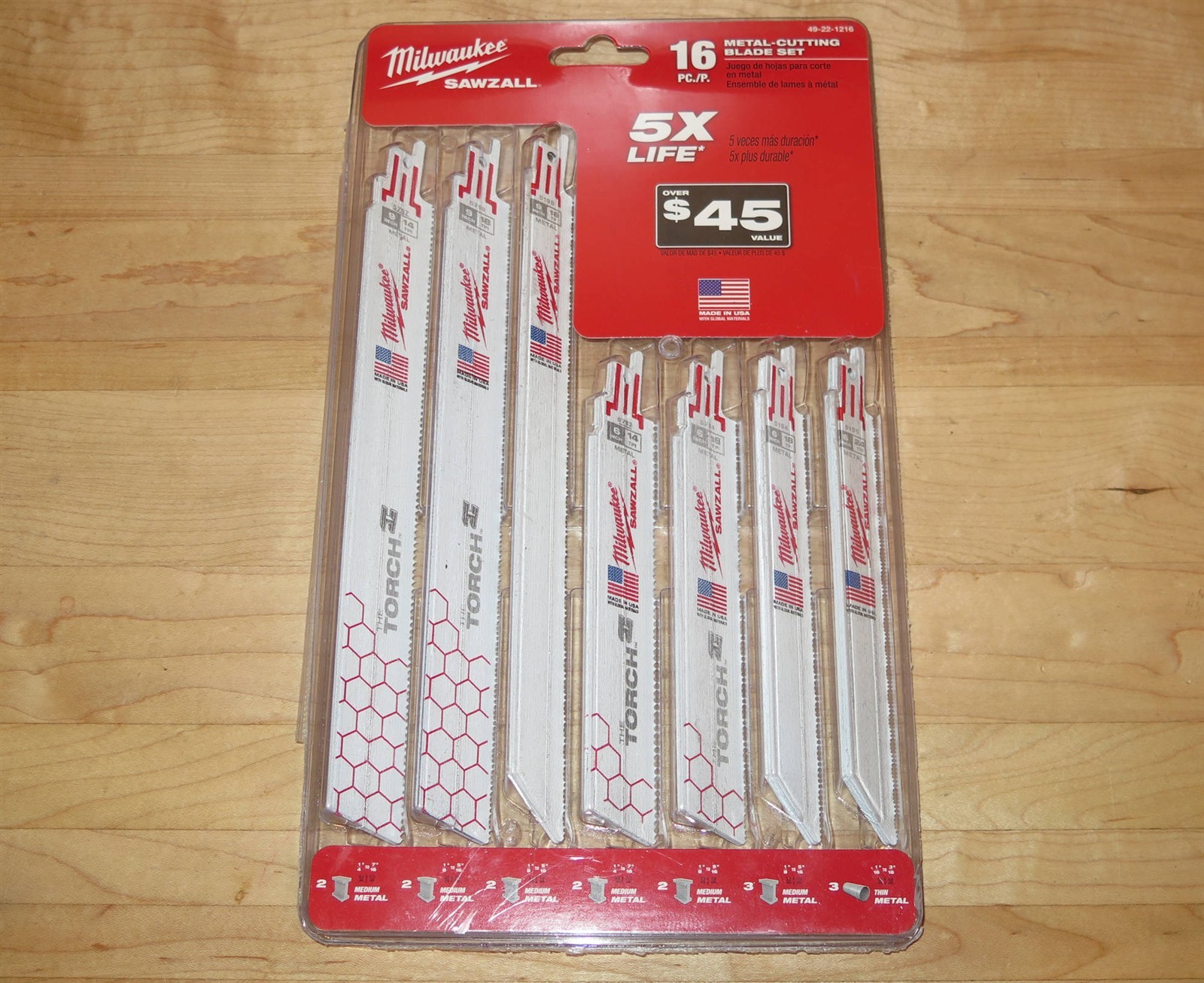 Milwaukee Sawzall TORCH 6" & 9" Reciprocating Saw Blades 49-22-1216 - 16-Pack