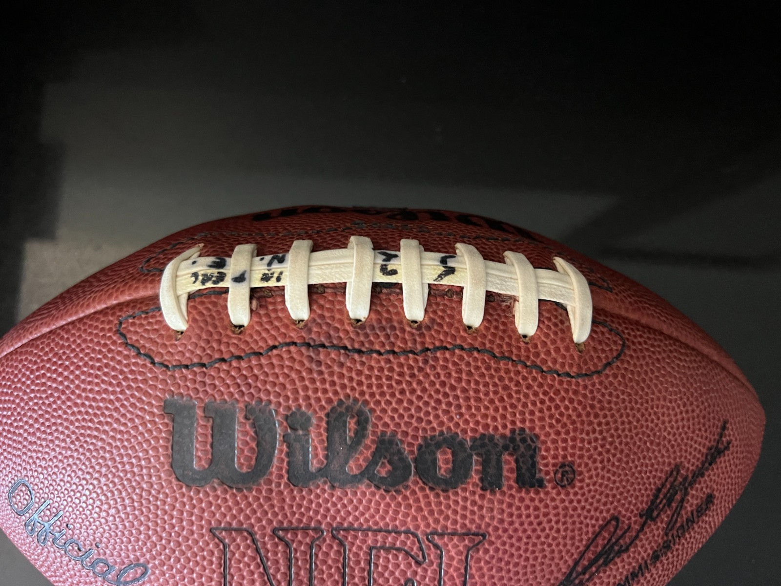 1970'S Pete Rozelle OAKLAND RAIDERS GAME USED WILSON PRO FOOTBALL EQUIP MANAGER