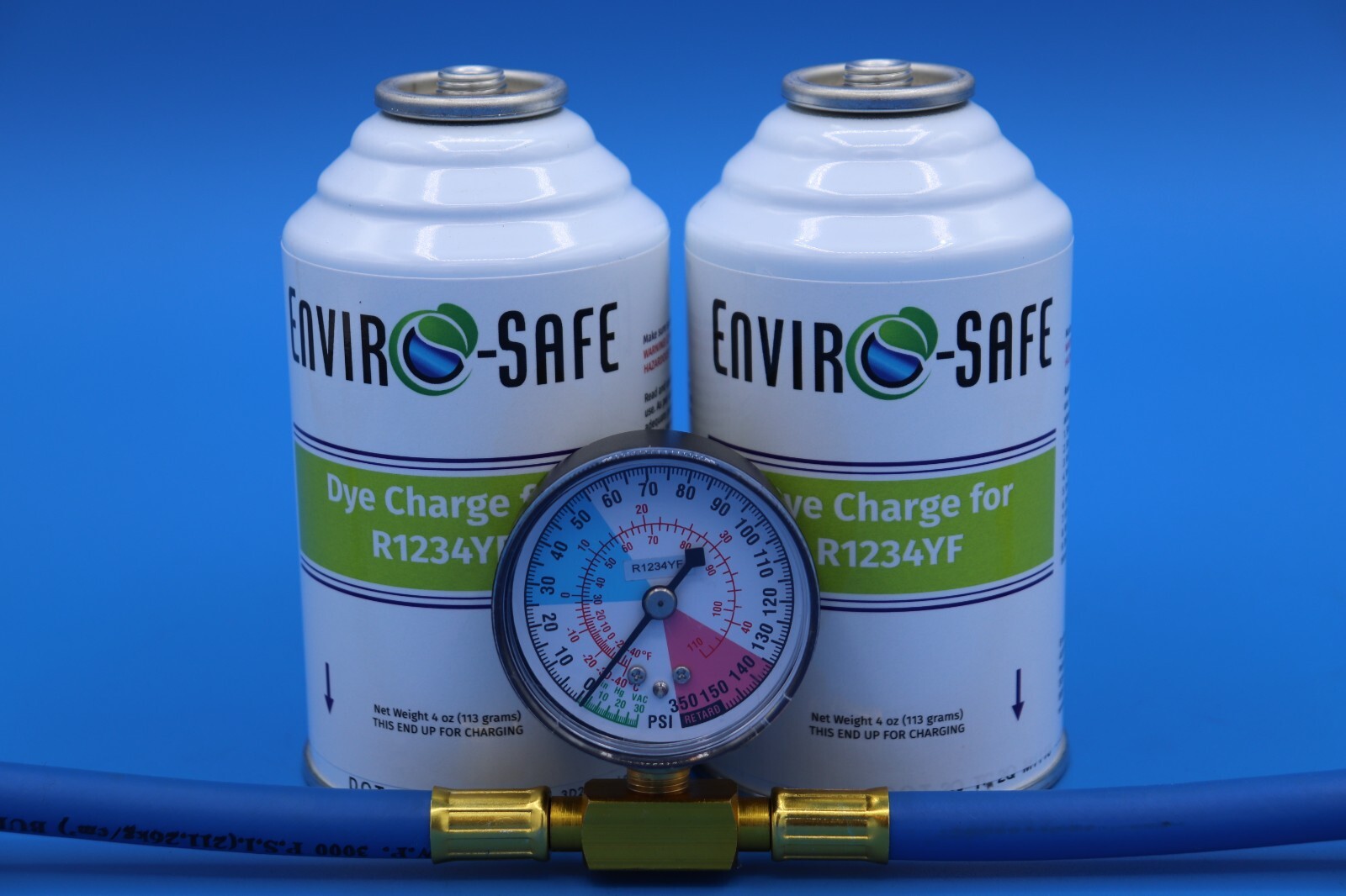 Refrigerant dye charge for R1234yf, UV dye, R-1234yf, Enviro-Safe, 2 cans, 