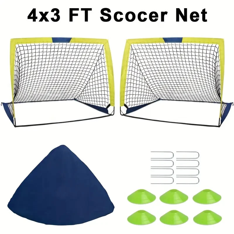 Soccer Goal 4'x 3' Portable Soccer Goals for Backyard Or Indoor Pop Up Soccer