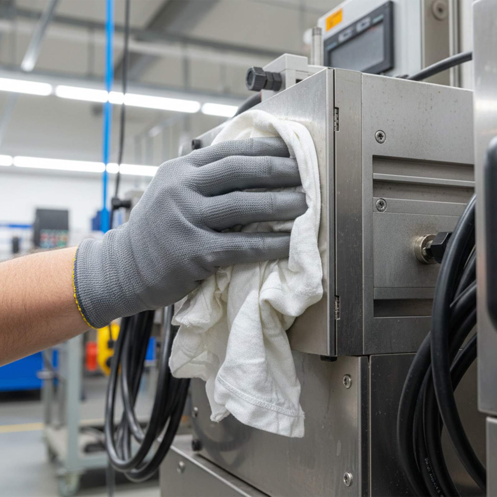 White Knit Rags 50 LB Box - T-Shirt Wiping Bulk Cleaning Cloths