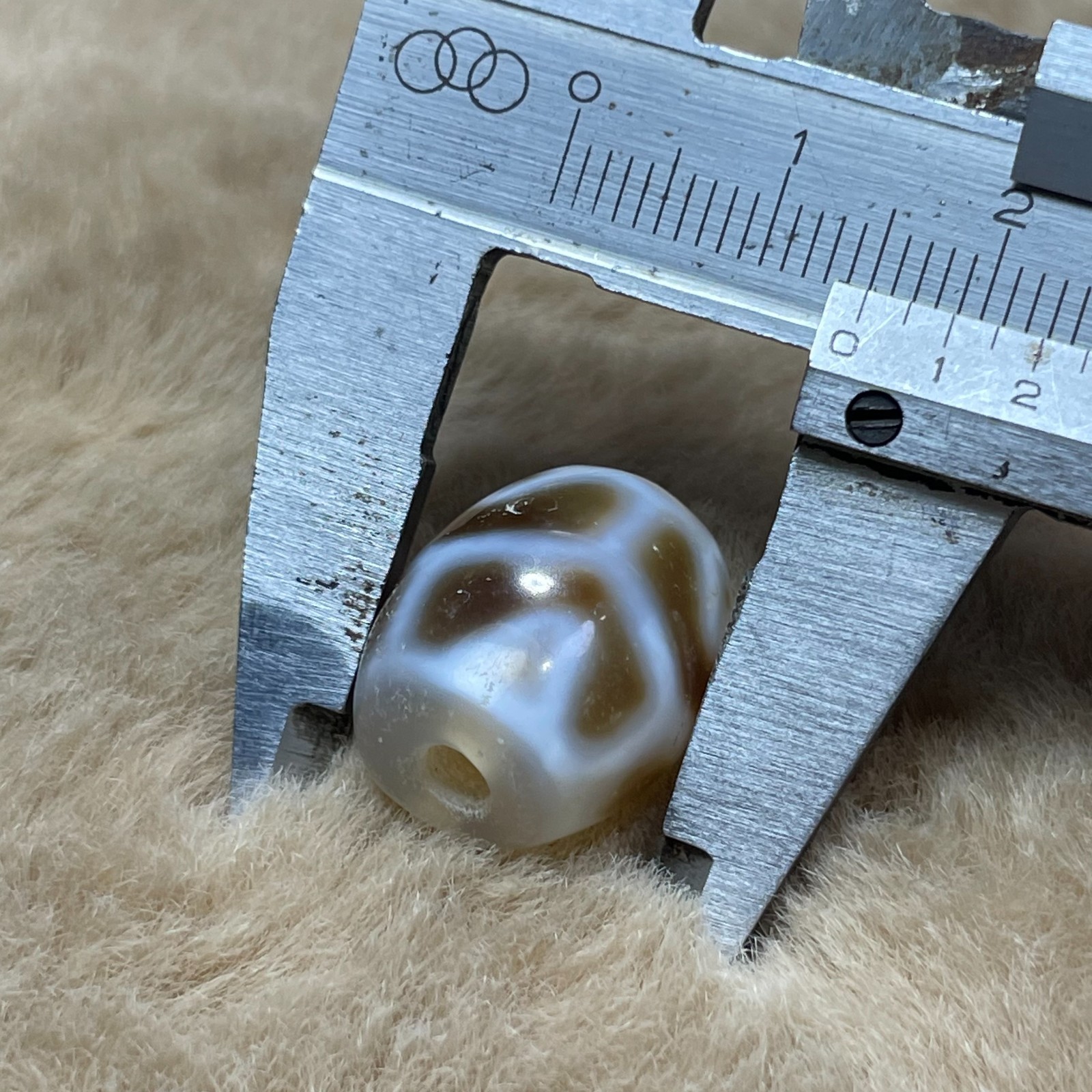 Ancient Tibetan DZI Beads Old Agate Turtle Shell Longevity Amulet Pendant #4698