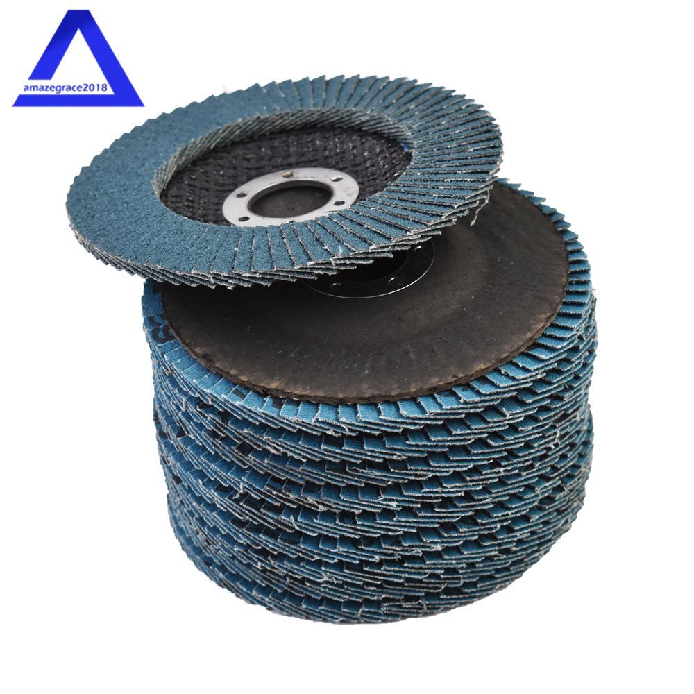 4-1/2" Flap Sanding Disc 40 60 80 120 Grit 4.5 Grinding Wheels for Angle Grinder