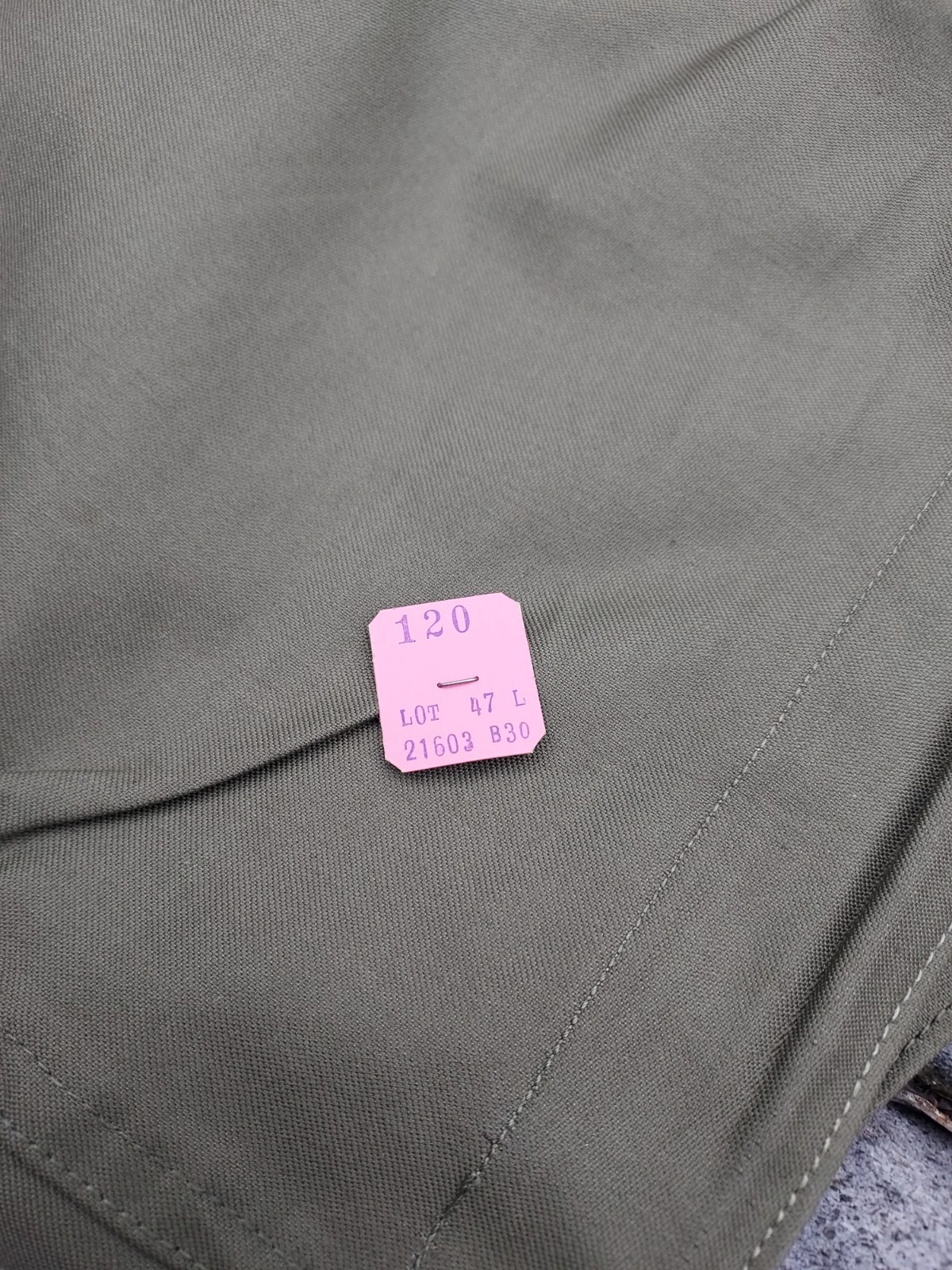 WWII WW2 US Army M1943 OD Field Jacket Hood M-1943 Hood Size Large Cutter Tag