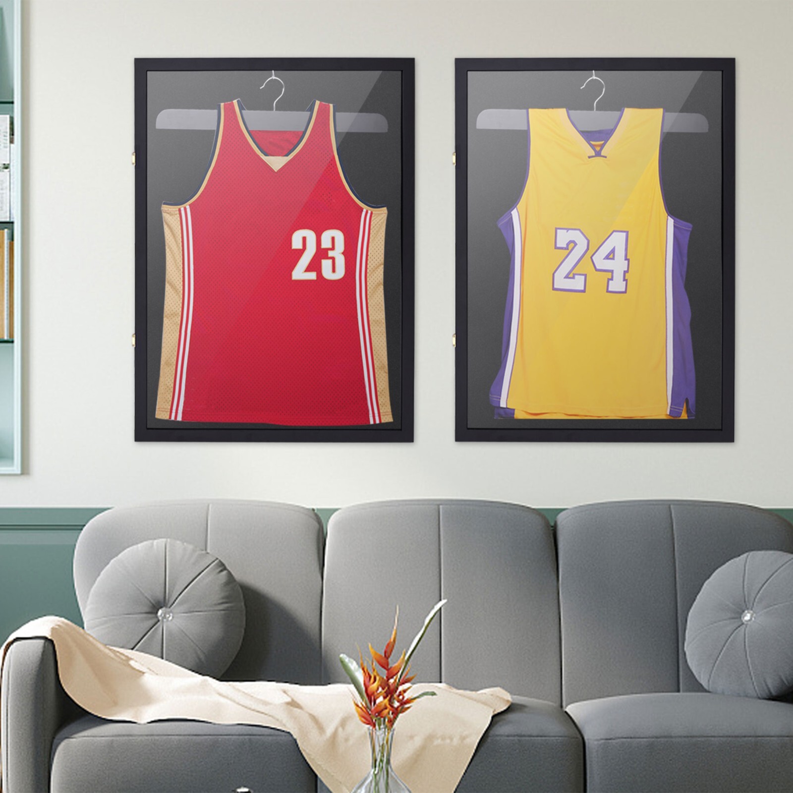 Jersey Frame Display Case Wall Display Lockable Football Basketball Storage Box