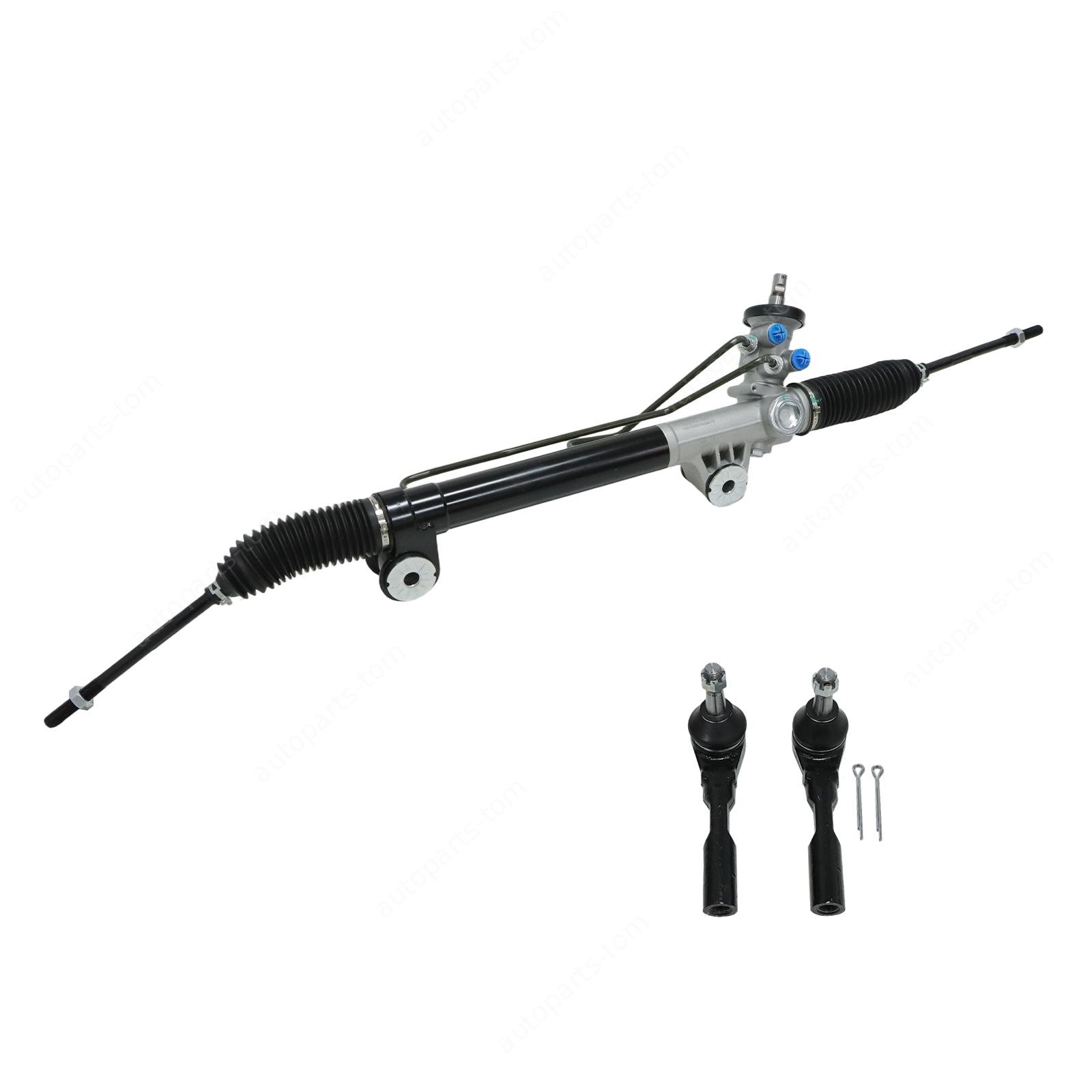 Power Steering Rack and Pinion+Outer Tie Rods For Chevy Silverado Sierra 1500