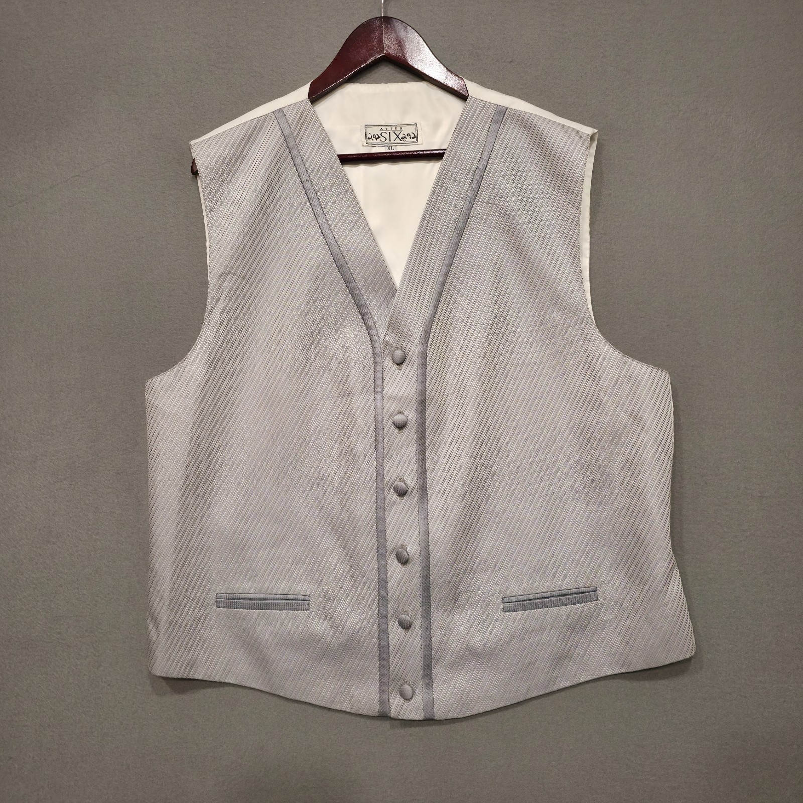 After Six Men's Gray Tuxedo Vest Size XL