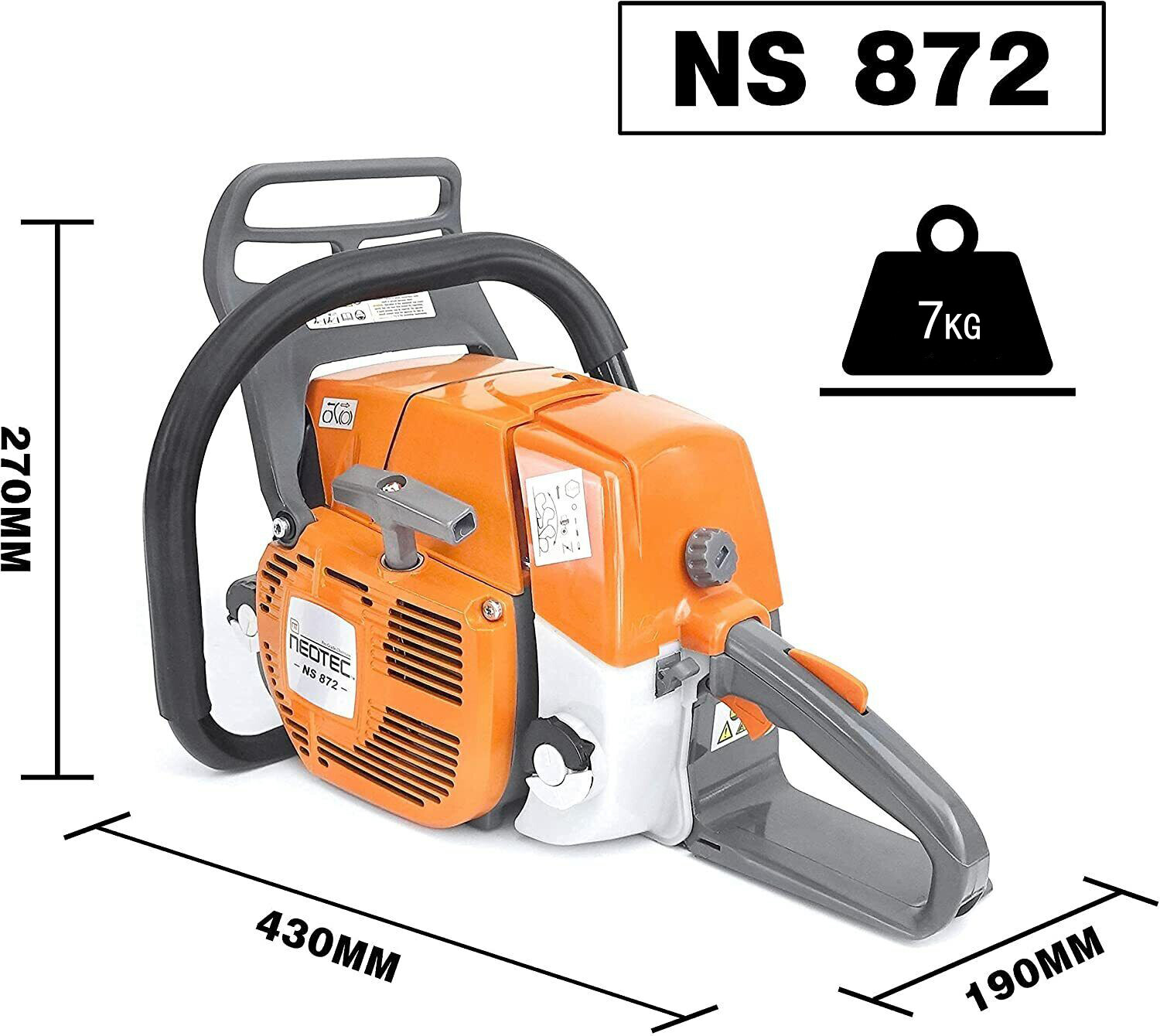 72cc Chainsaw Gas Power with 20'' 25'' 28'' Bar and Chain Compatible with MS 381