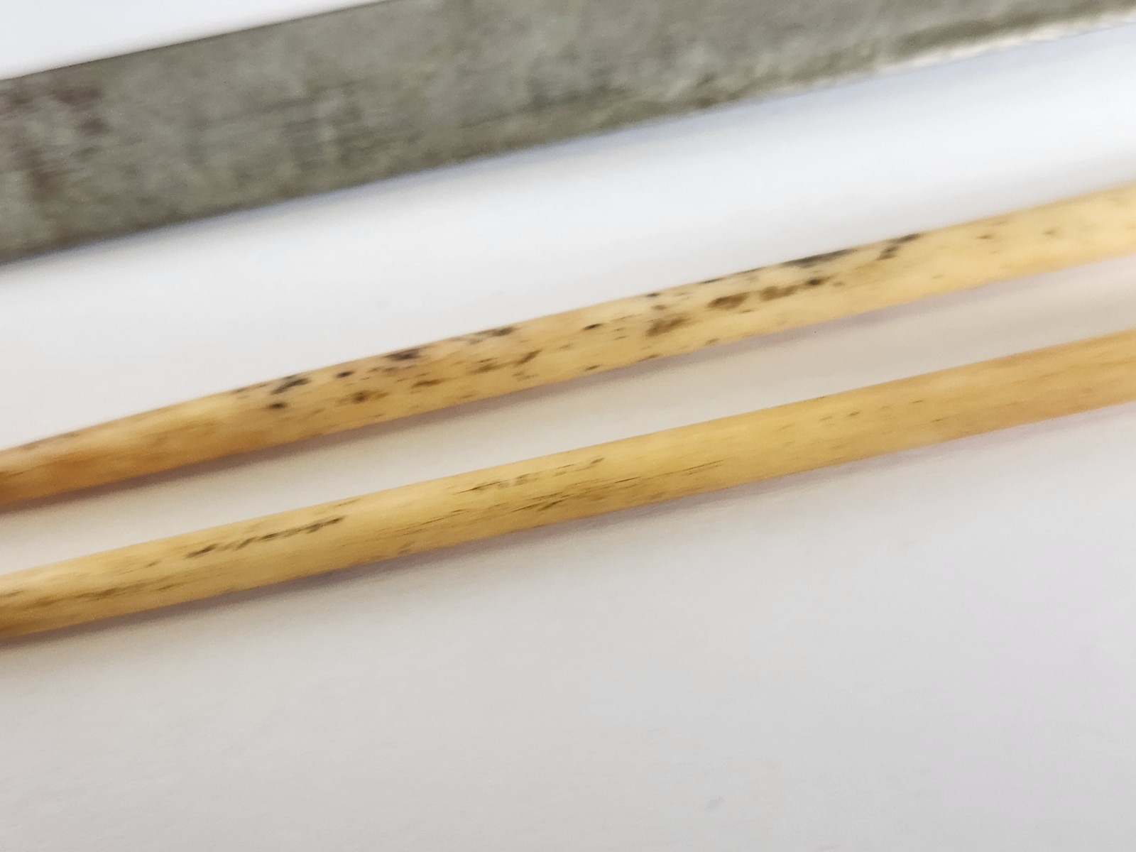 Antique Asian Chinese Knife Bone Chopsticks Traveling Eating Trousse Set