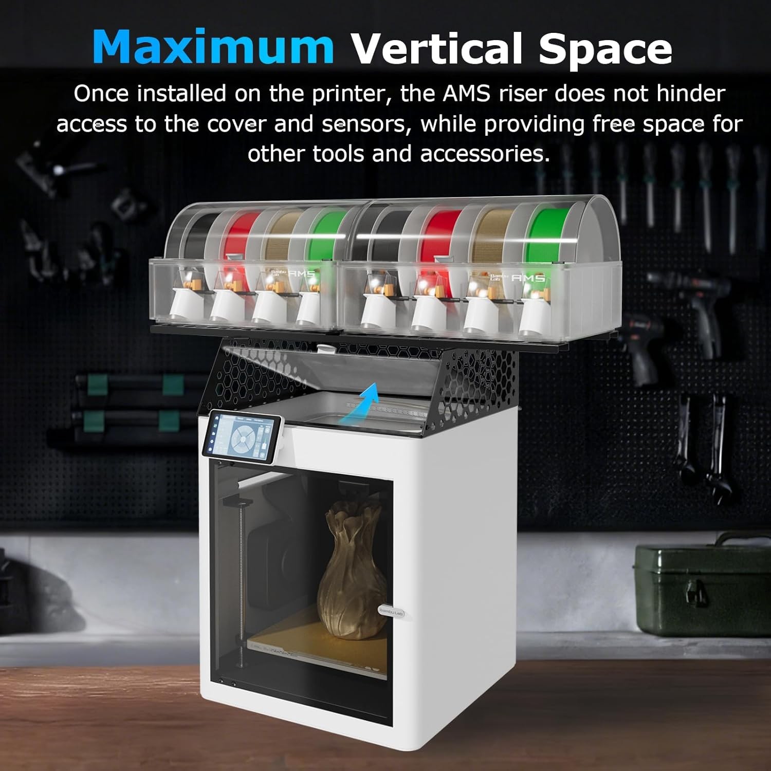 AMS Storage Holder, Compatible with Bambu Lab P1P/P1S/X1C/X1E 3D Printers