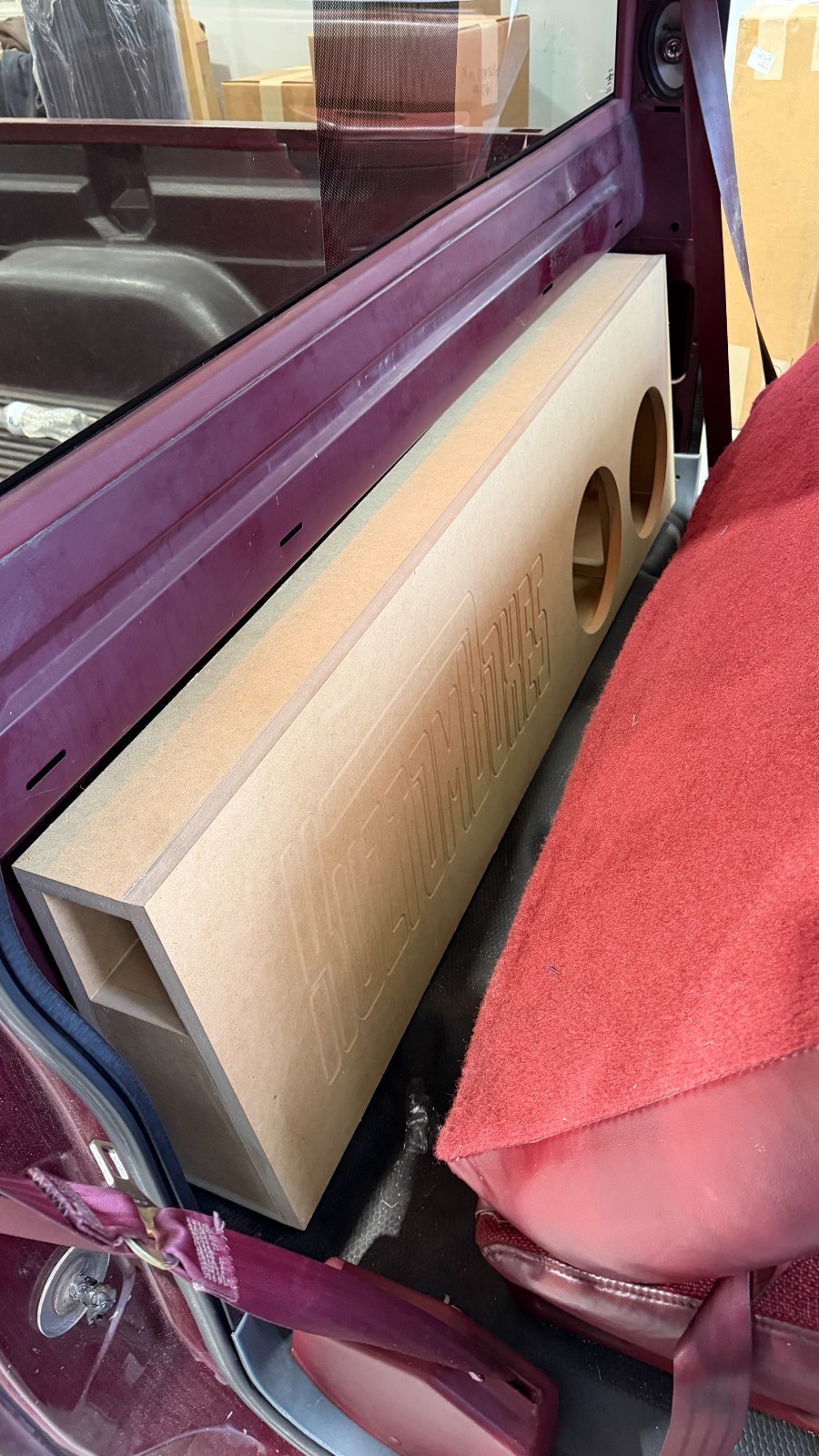 Single Cab Chevy Gmc Truck 88-98 Subwoofer Box 2X12" PORTED