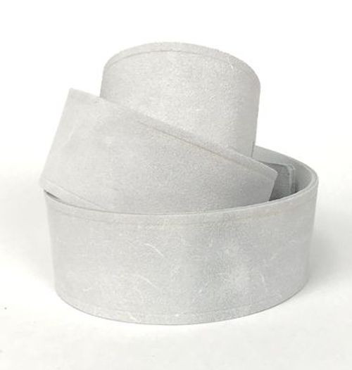 White Buff Leather Waist Belt Up to 50 Inches