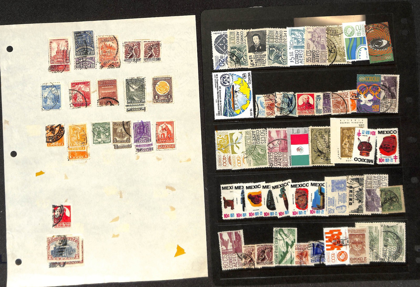 Mexico Stamp Collection on 25 Scott International Pages, 1856-1958 (BD)