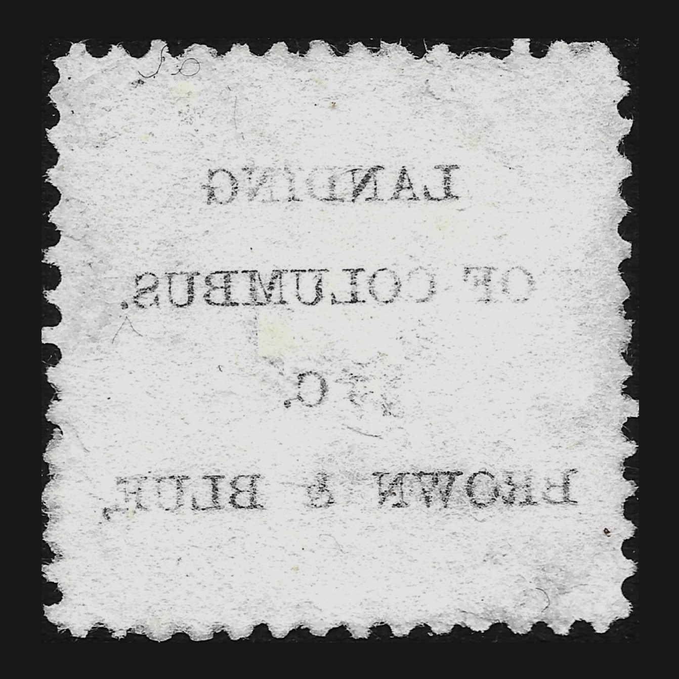 #118 var Brown & Blue Type I. Short Transfer Error. Blue Vignette Mostly Absent!