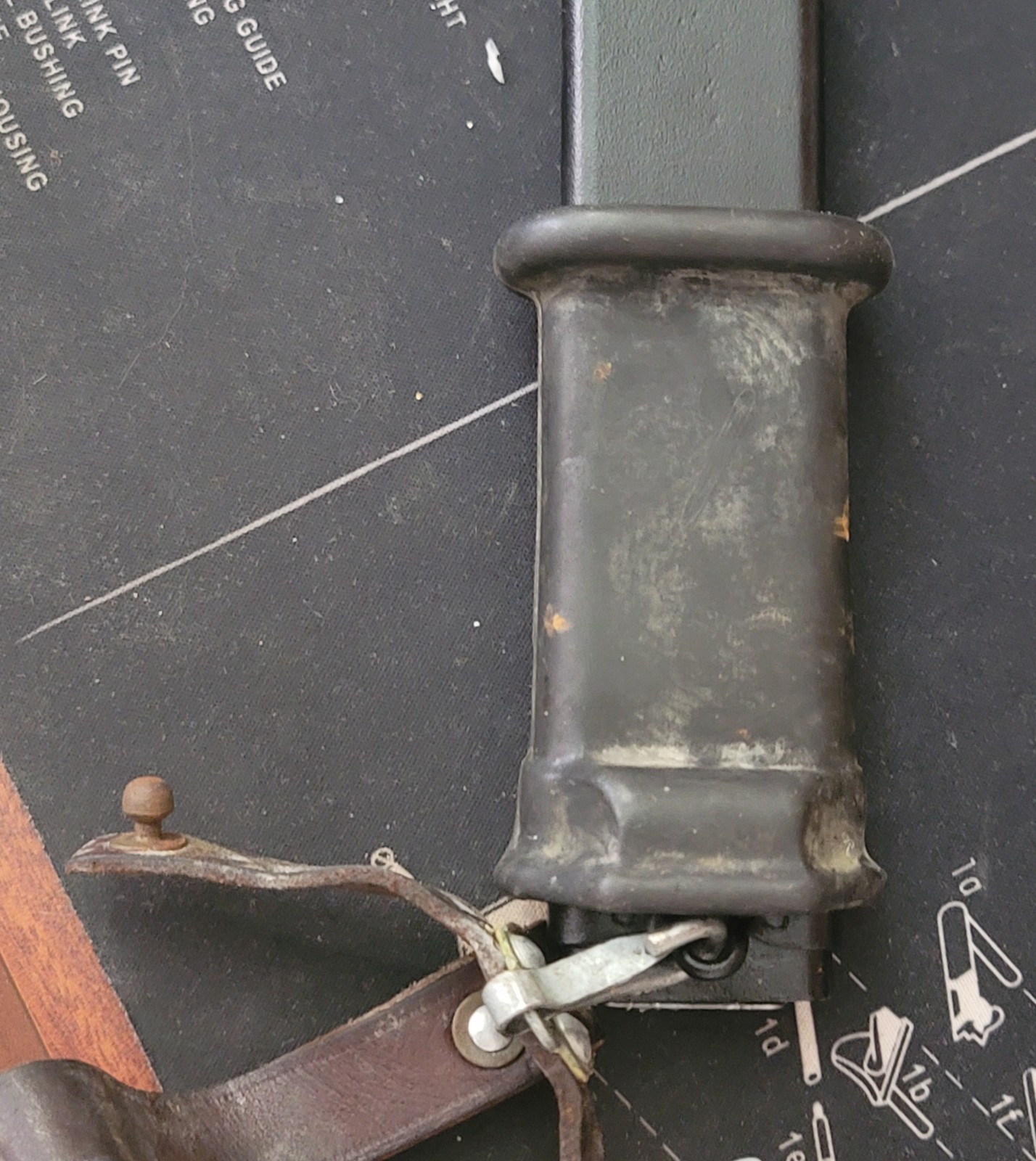 Type 2 Bayonet Polish Good Condition w/ matching sheath cold war