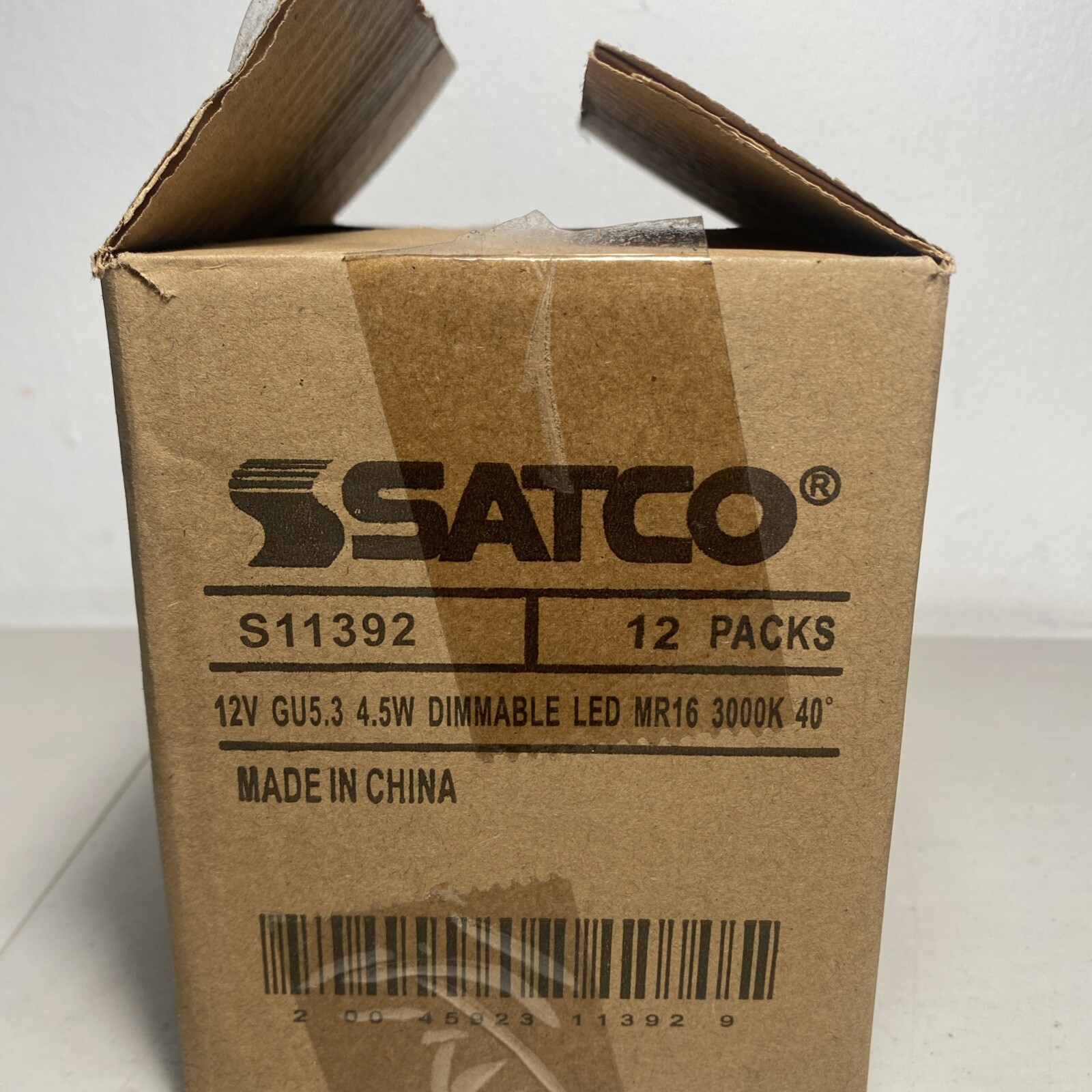 Satco 11392-4.5MR16/LED/40'/830/12V (S11392) MR16 Flood LED Light Bulb Lot Of 12