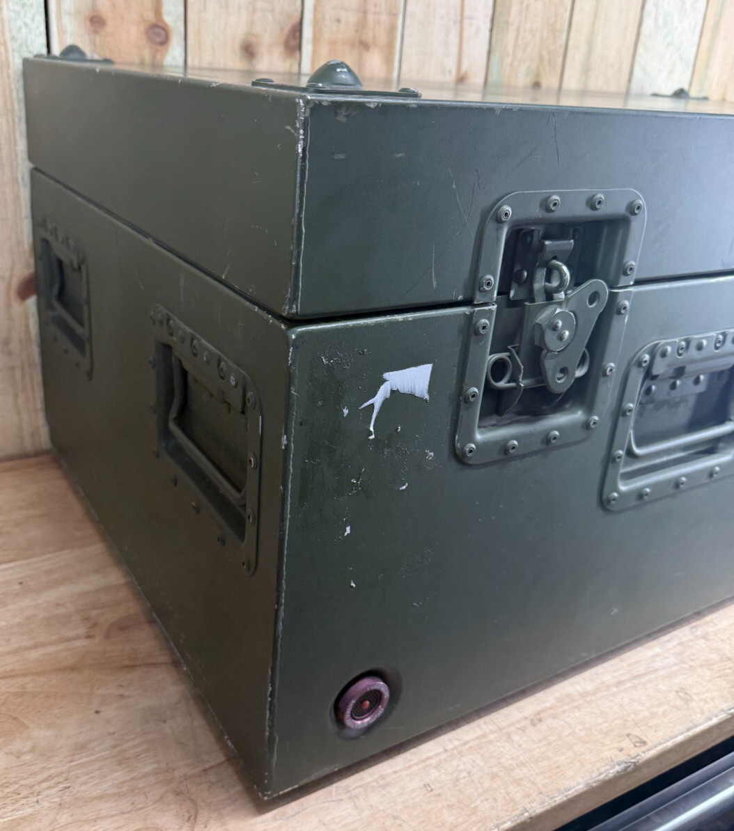 Military Surplus Metal Footlocker Case 39x22x16" Green Waterproof Storage