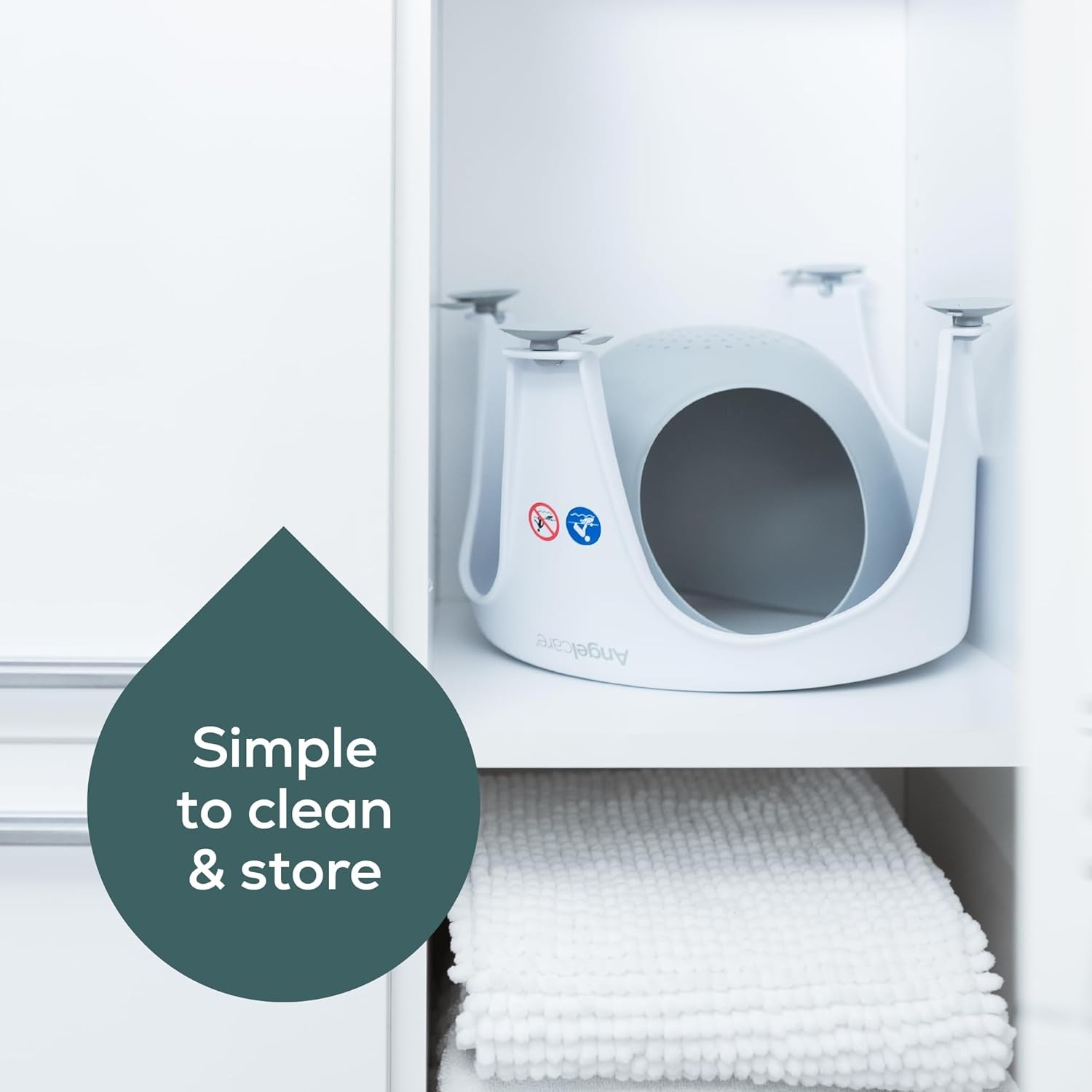 Angelcare - Baby Bath Seat - Soft Touch Support - Water Level Indicator - Fixati