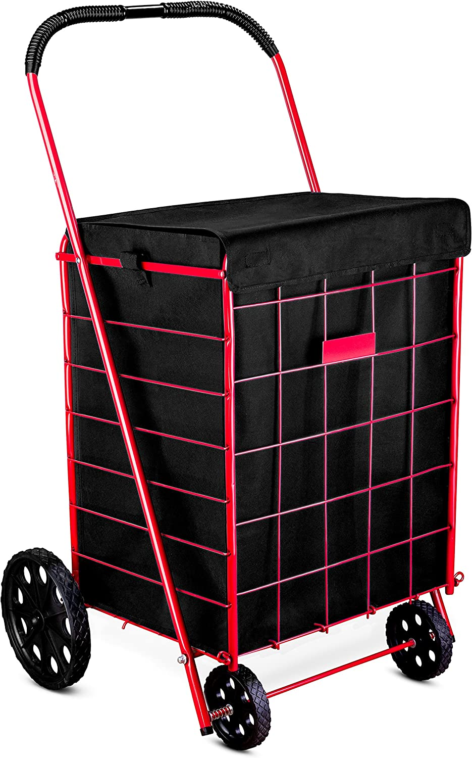 Folding Shopping Cart Liner Rolling Utility Trolley Grocery Basket Waterproof