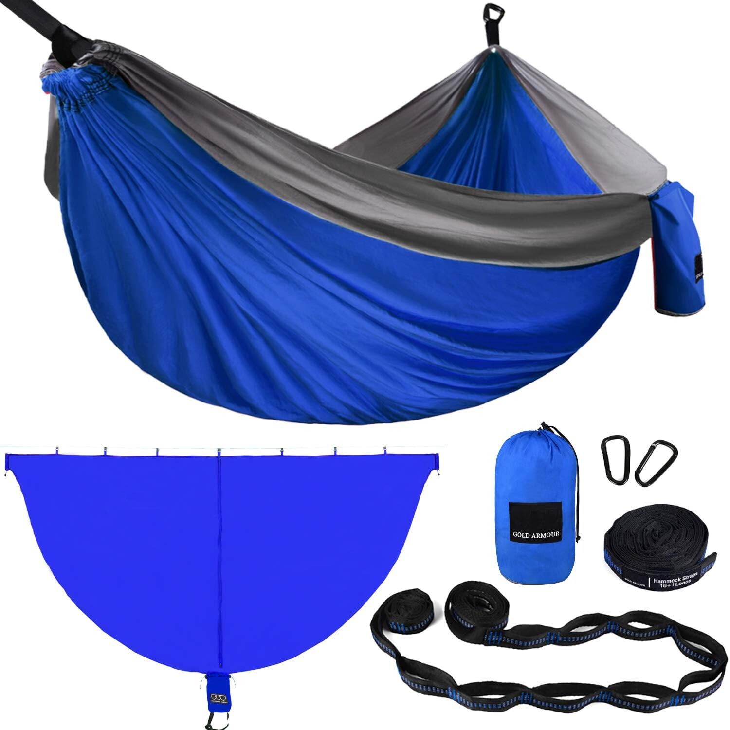 Double Person Hammock with Tree Straps and Bug Net for Outdoor Camping Hammock