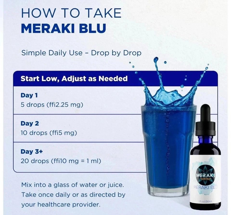 Meraki Blue – Cognitive and Cellular Support - Brand New In Box