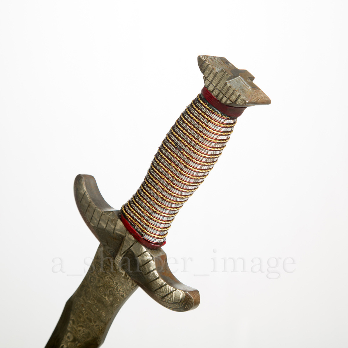 266 Layer Damascus 55 HRC Short Sword 30" Gladius Spatha SHARP + Leather Sheath