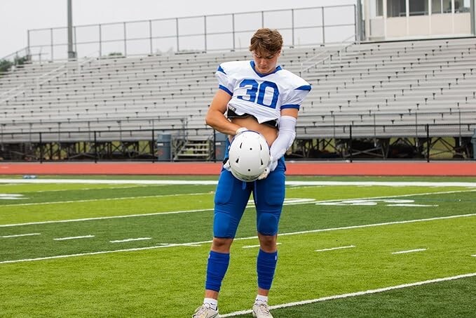 Sports Unlimited Double Knit Adult Integrated Football Pants, New Large Navy