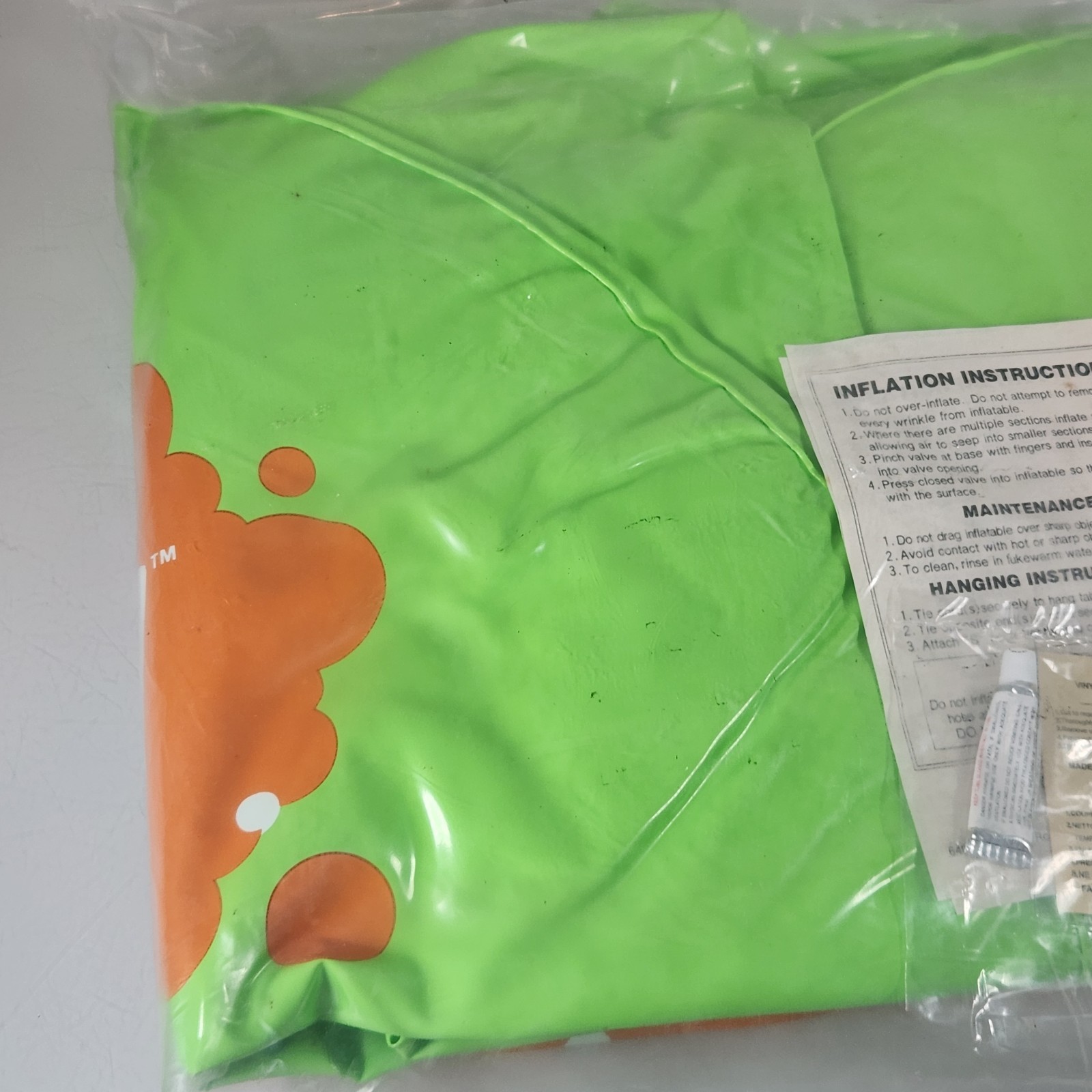 Vintage Nickelodeon Inflatable Chair From Kool-Aid Slime Green Promotional NEW