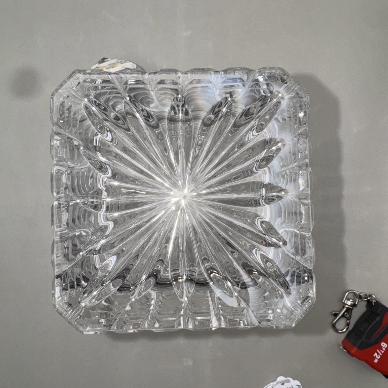 Tiffany & Co Tartan Decanter Cut Crystal Plaid Liquor 1990's 10" Retired