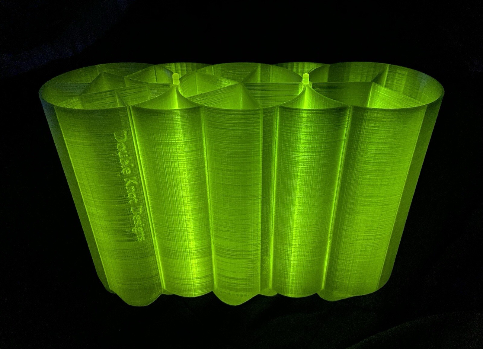 Surf Casting Plug Bag Fishing Lure Tubes Organizer Built In Divider Glow Triple