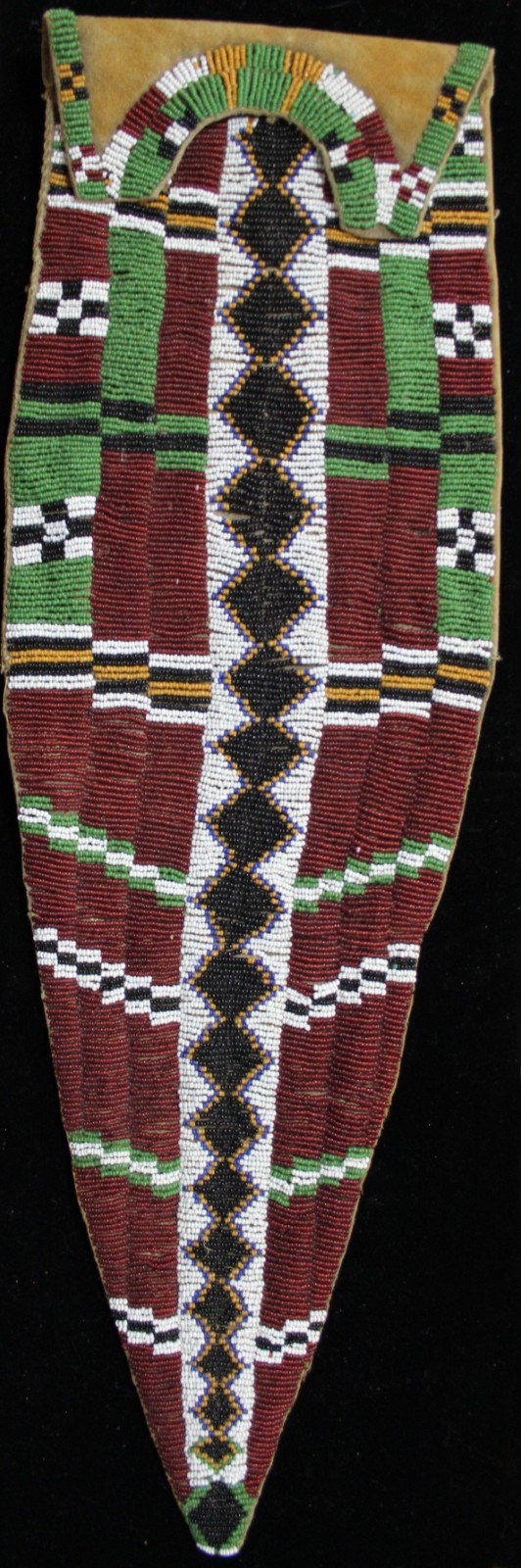 VERY LARGE Vintage Beaded Plains Tab Bag