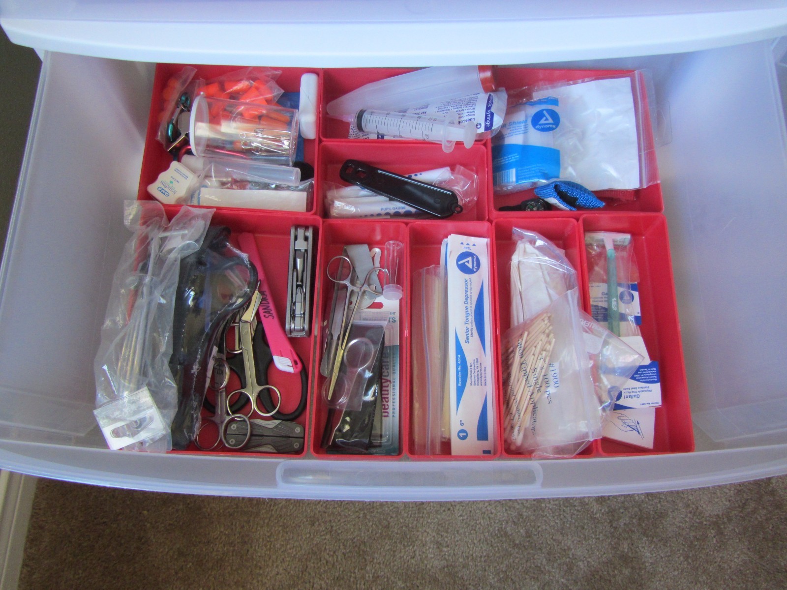 140 Plastic Boxes fit Metro Flexline, Bluebell, and Harloff Medical Crash Carts